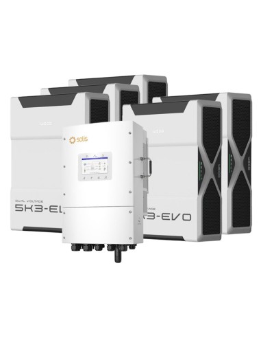 Three-phase storage system Solis 8kW LV inverter 26.1kWh lithium battery Weco 5k3 EVO