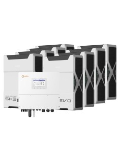 Système d'accumulation triphasé onduleur Solis 12kW lithium 36.54kWh Weco 5k3 EVO