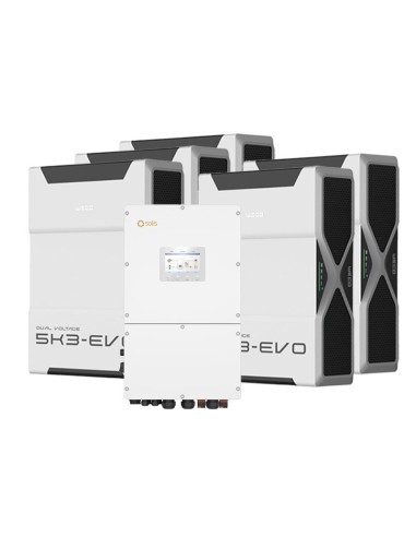 Système d'accumulation triphasé onduleur Solis 40kW lithium 26.1kWh Weco 5k3 EVO
