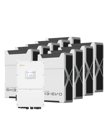 Solis con batterie Weco: vendita online Sistema di accumulo trifase inverter ibrido Solis 50kW litio 46.98kWh Weco 5k3 EVO