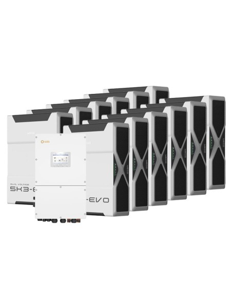 Solis con batterie Weco: vendita online Sistema di accumulo trifase inverter ibrido Solis 50kW litio 62.64kWh Weco 5k3 EVO
