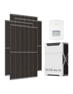 Kit photovoltaïque monophasé 4500W onduleur Solis 4.6kW lithium 5.2kWh Weco EVO 5k3