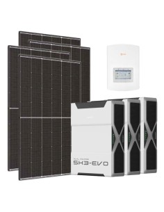 Kit fotovoltaico monofásico 5400W inversor Solis 5kW litio 15.6kWh Weco EVO 5k3