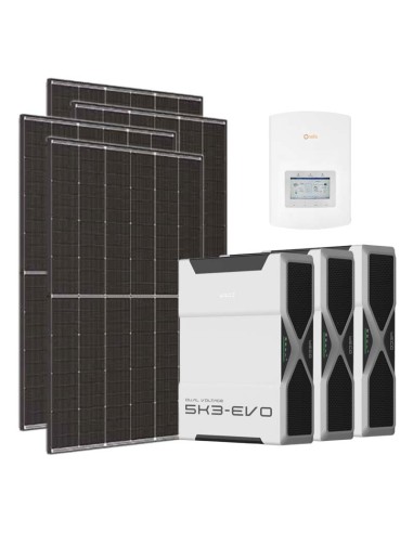 Kit fotovoltaico monofásico 6300W inversor Solis 6kW litio 15.6kWh Weco EVO 5k3
