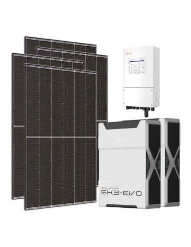 Single-phase photovoltaic kit 5400W Solis LV 5kW inverter 10.4kWh lithium Weco EVO 5k3