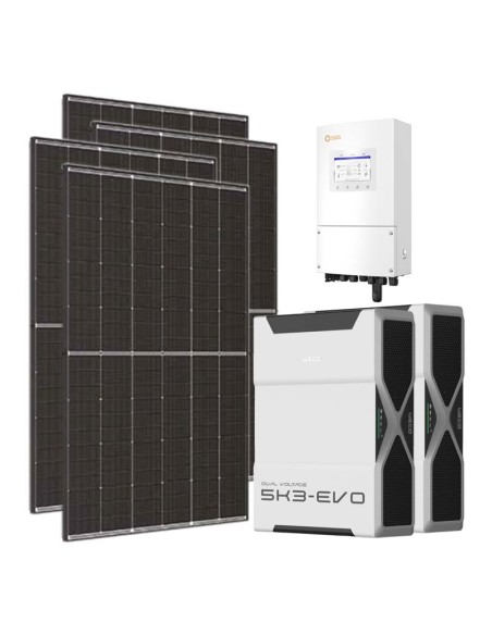 Serie Pro: vendita online Kit fotovoltaico monofase 6300W inverter Solis LV 6kW litio 10.4kWh Weco EVO 5k3