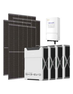 Single-phase photovoltaic kit 8100W Solis LV 8kW inverter 20.8kWh lithium Weco EVO 5k3