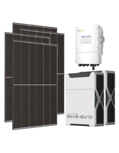 Three-phase photovoltaic kit 12600W Solis LV 12kW inverter 10.4kWh lithium Weco EVO 5k3