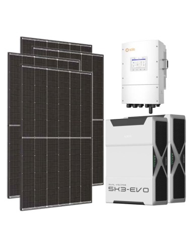 Dreiphasiges Photovoltaik-Kit 12600W Wechselrichter Solis LV 12kW Lithium 10.4kWh Weco EVO 5k3