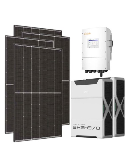 Serie Pro: vendita online Kit fotovoltaico trifase 15300W inverter Solis LV 15kW litio 10.4kWh Weco EVO 5k3