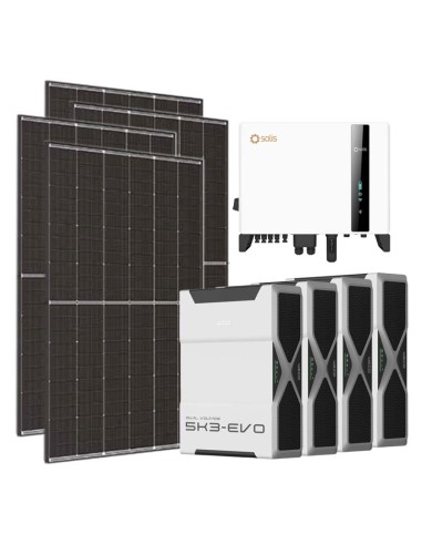 Dreiphasiges Photovoltaik-Kit 6300W Wechselrichter Solis 6kW Lithium 20.8kWh Weco EVO 5k3