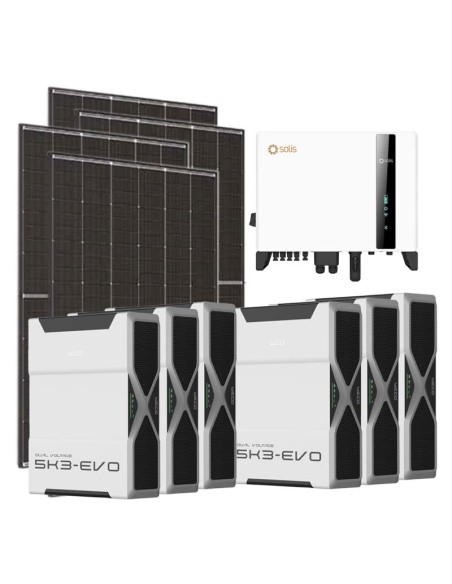 Serie Pro: vendita online Kit fotovoltaico trifase 8100W inverter Solis 8kW litio 31.3kWh Weco EVO 5k3