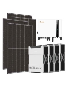 Three-phase photovoltaic kit 10800W Solis 10kW inverter 20.8kWh lithium Weco EVO 5k3