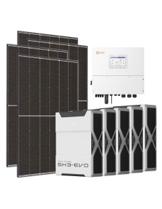 Kit fotovoltaico trifásico 15300W inversor Solis 15kW litio 26.1kWh Weco EVO 5k3