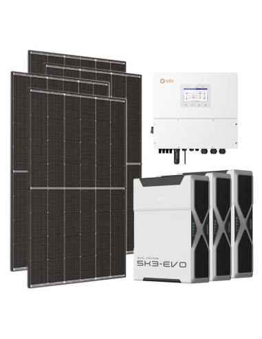 Dreiphasiges Photovoltaik-Kit 20700W Wechselrichter Solis 20kW Lithium 15.6kWh Weco EVO 5k3