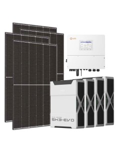 Three-phase photovoltaic kit 20700W Solis 20kW inverter 20.8kWh lithium Weco EVO 5k3