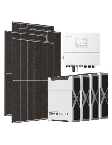 Three-phase photovoltaic kit 20700W Solis 20kW inverter 20.8kWh lithium Weco EVO 5k3