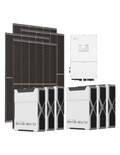 Dreiphasiges Photovoltaik-Kit 30600W Wechselrichter Solis 30kW Lithium 31.3kWh Weco EVO 5k3