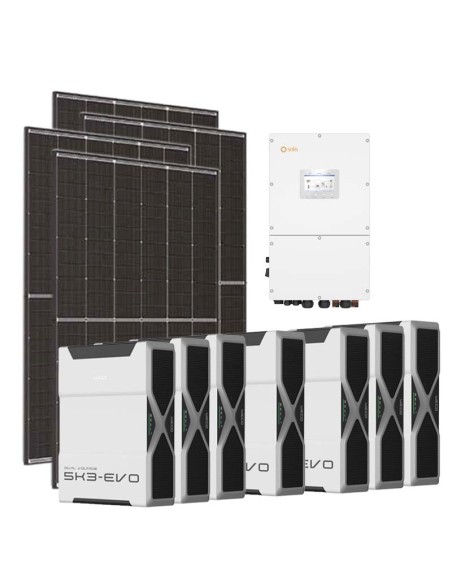 Serie Pro: vendita online Kit fotovoltaico trifase 30600W inverter Solis 30kW litio 37.5kWh Weco EVO 5k3