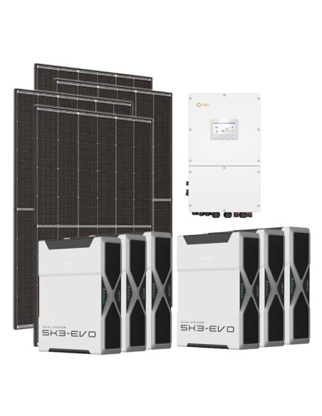 Three-phase photovoltaic kit 50400W Solis 50kW inverter 31.3kWh lithium Weco EVO 5k3