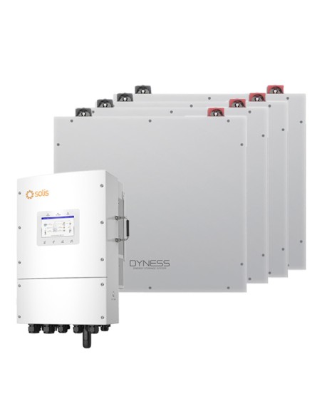 Solis con batterie Dyness: vendita online Sistema di accumulo trifase inverter Solis LV 10kW litio 20.48kWh DL5.0C Dyness