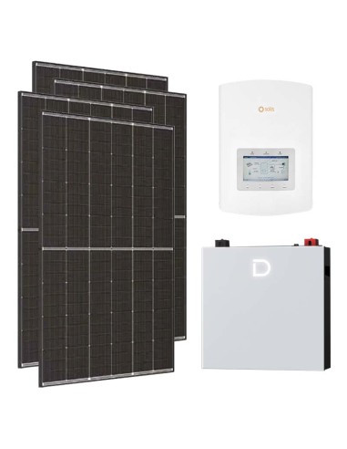 Einphasige Photovoltaik-Kit 5005W Wechselrichter Solis 4.6kW lithium 5.12kWh Dyness DL5.0C PRO