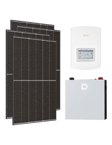 Einphasige Photovoltaik-Kit 5460W Wechselrichter Solis 5kW lithium 5.12kWh Dyness DL5.0C PRO