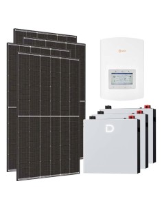 Kit photovoltaïque monophasé 5460W onduleur Solis 5kW lithium 15.36kWh Dyness DL5.0C PRO