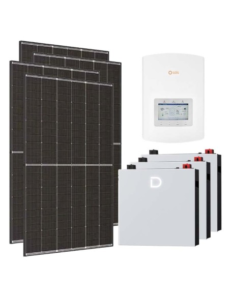Single-phase photovoltaic kit 5460W Solis 5kW inverter 15.36kWh lithium Dyness DL5.0C PRO