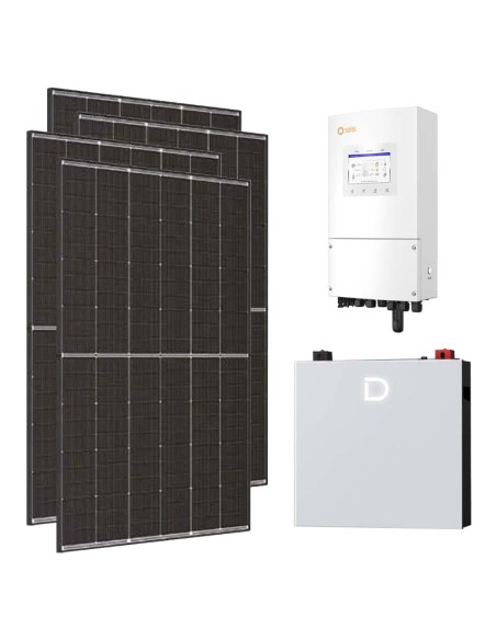 Kit photovoltaïque monophasé 5460W onduleur Solis LV 5kW lithium 5.12kWh Dyness DL5.0C PRO