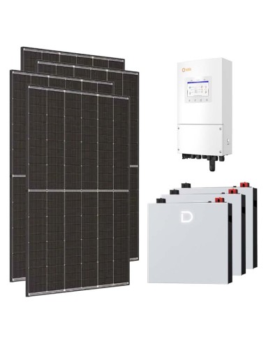 Single-phase photovoltaic kit 5460W Solis LV 5kW inverter 15.36kWh lithium Dyness DL5.0C PRO