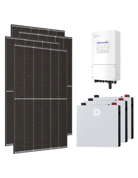 Einphasige Photovoltaik-Kit 5460W Wechselrichter Solis LV 5kW lithium 15.36kWh Dyness DL5.0C PRO
