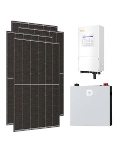 Single-phase photovoltaic kit 6370W Solis LV 6kW inverter 5.12kWh lithium Dyness DL5.0C PRO