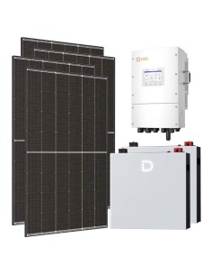 Kit fotovoltaico trifásico 8190W inversor Solis LV 8kW litio 10.24kWh Dyness DL5.0C PRO