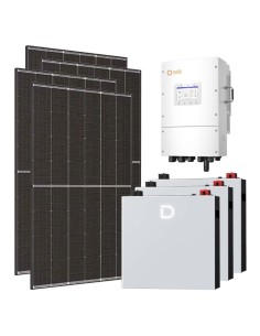 Kit photovoltaïque triphasé 10010W onduleur Solis LV 10kW lithium 15.36kWh Dyness DL5.0C PRO