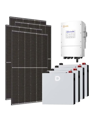 Kit photovoltaïque triphasé 15470W onduleur Solis LV 15kW lithium 20.48kWh Dyness DL5.0C PRO