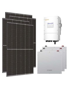 Kit fotovoltaico trifásico 10010W inversor Solis LV 10kW litio 15.36kWh Dyness DL5.0C