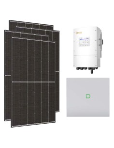 Kit photovoltaïque triphasé 12740W onduleur Solis LV 12kW lithium 10.24kWh Dyness Powerbox G2