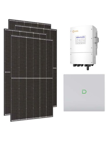 Kit photovoltaïque triphasé 15470W onduleur Solis LV 15kW lithium 10.24kWh Dyness Powerbox G2