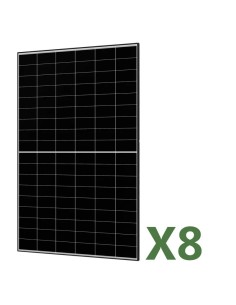 Set of 8 photovoltaic solar panels 475W total 3800W AIKO monocrystalline black frame
