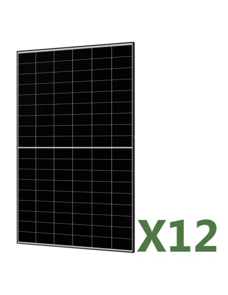Set de 12 panneaux solaire photovoltaïque 475W total 5700W mono AIKO cadre noir