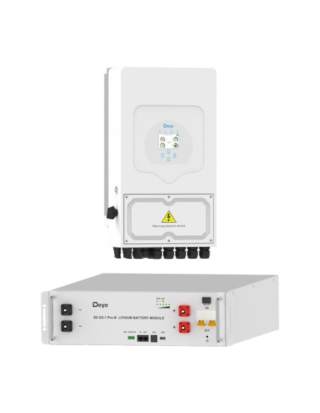 Sistema de almacenaje monofásico inversor 6kW litio SE-G5.1 Pro-B 5.12kWh Deye