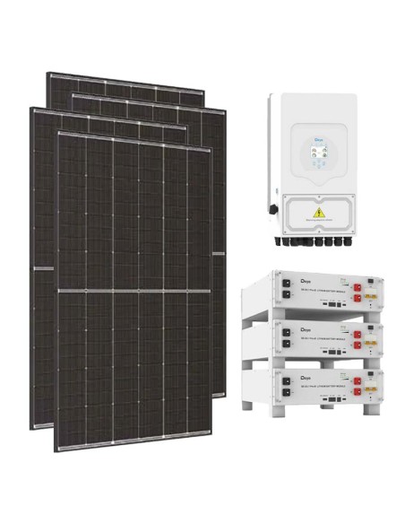 Kit fotovoltaico monofase 6300W inverter Deye 6kW litio 15.36kWh SE-G5.1 Pro-B