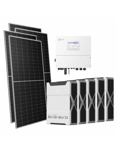 Serie Pro: vendita online Kit fotovoltaico trifase 13090W inverter Solis 12kW litio 26.1kWh Weco EVO 5k3