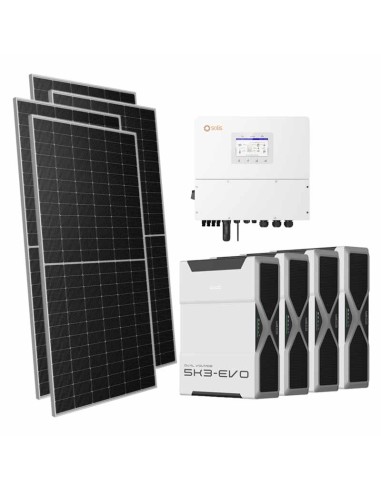 Kit fotovoltaico trifásico 16660W inversor Solis 15kW litio 20.88kWh Weco EVO 5k3