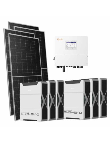 Kit fotovoltaico trifásico 16660W inversor Solis 15kW litio 31.32kWh Weco EVO 5k3