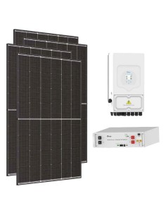 Kit fotovoltaico monofásico 6370W inversor Deye 6kW litio 5.12kWh SE-G5.1 Pro-B