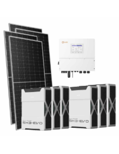Kit photovoltaïque triphasé 21420W onduleur Solis 20kW lithium 31.32kWh Weco EVO 5k3