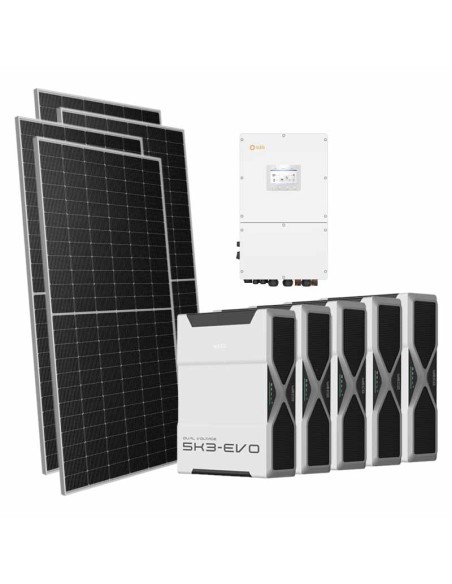 Three-phase photovoltaic kit 30940W Solis 30kW inverter 26.1kWh lithium Weco EVO 5k3