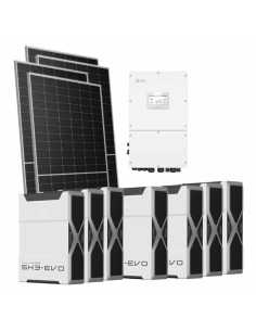 Kit fotovoltaico trifásico 30940W inversor Solis 30kW litio 36.54kWh Weco EVO 5k3